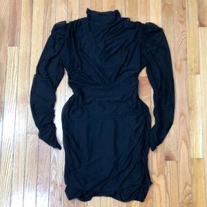 Victorian Swiss Dot Black Dress